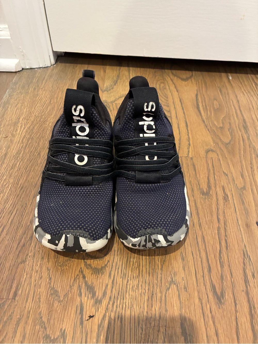 Adidas cloudfoam 13 Kids Athletic Slip-On Sneakers with Camouflage Sole